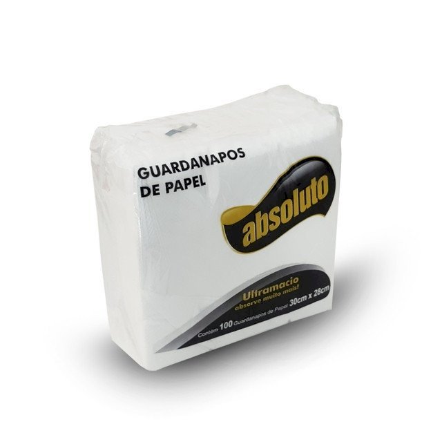GUARDANAPO DE PAPEL 22,5x20CM C/50 UND BRANCO