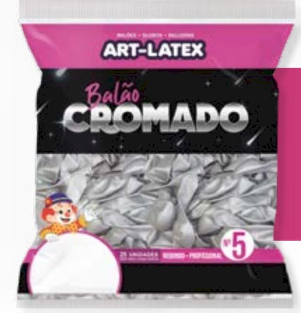 Balão Art-Latex 5¨Cromado c/24 und