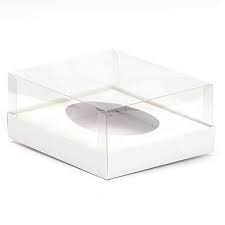 CAIXA OVO DE COLHER 350G BRANCO DESMONTADO C/10UND