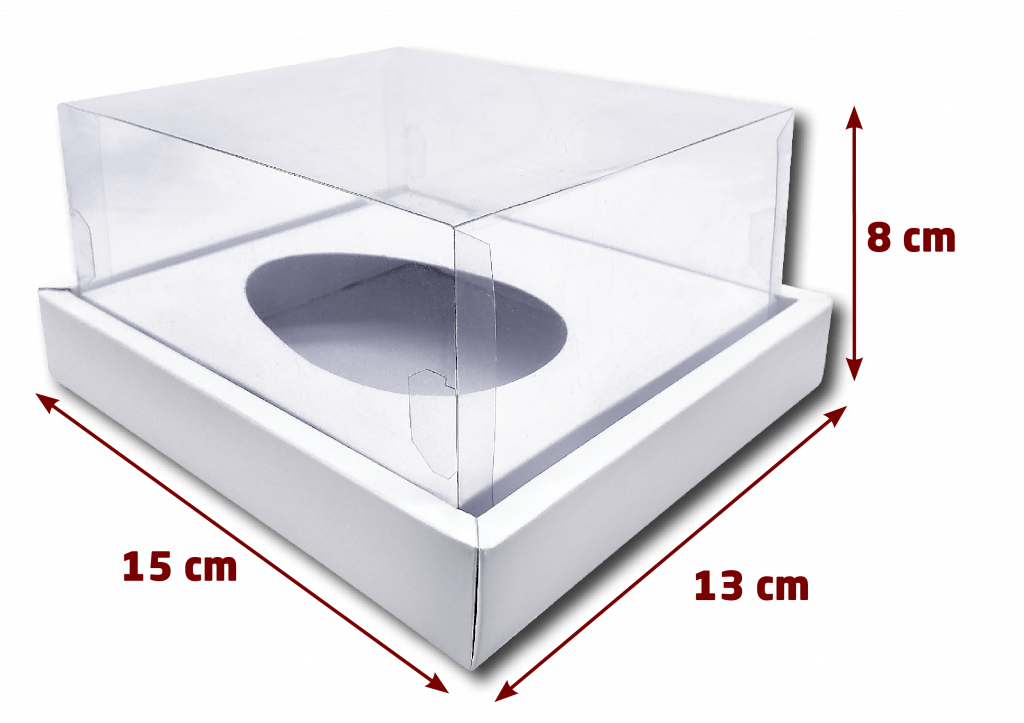CAIXA OVO GOURMET 350/500G BRANCO DESMONTADA C/5UND