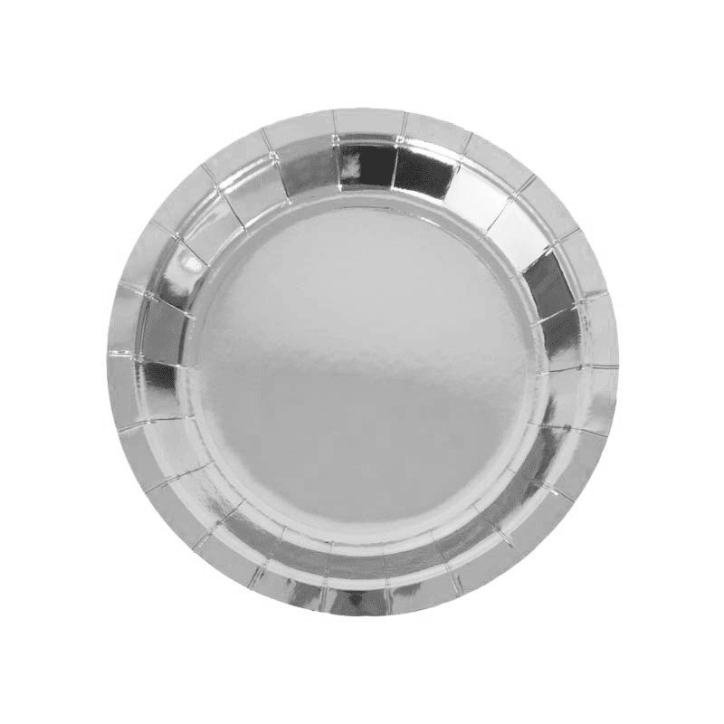 PRATO PAPEL PRATA C/8UND  MY074P