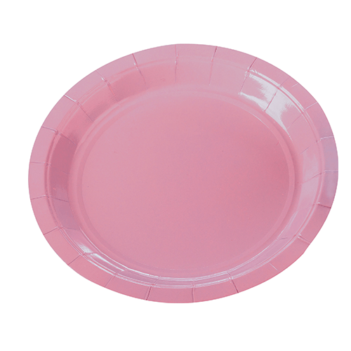 PRATO PAPEL 18CM ROSA CLARO C/10UND