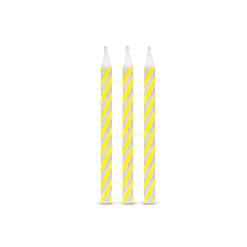VELA PALITINHO ESPIRAL AMARELO V055