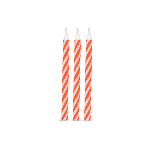 VELA PALITINHO ESPIRAL LARANJA V057