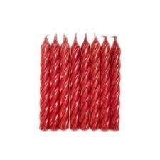 VELA ESPIRAL VERMELHA METALIZADA V074