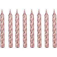 VELA ESPIRAL ROSE METALIZADA V082