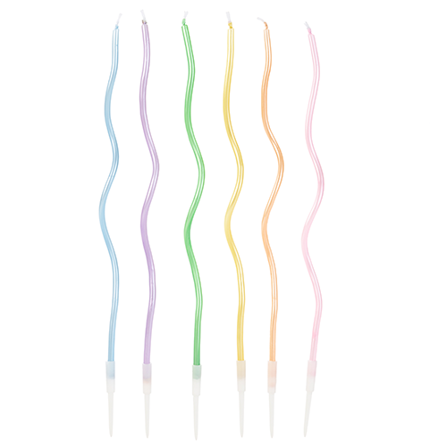 VELA ESPIRAL CANDY COLORS METALIZADAS V159