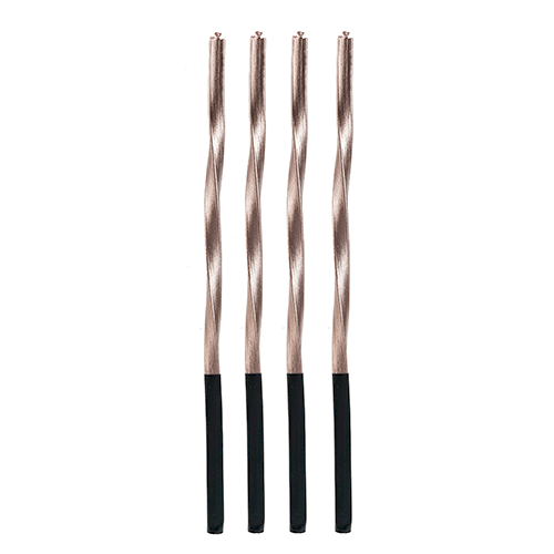 VELA METALIZADA TORCIDA ROSE 15CM V183