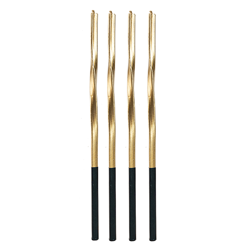 VELA METALIZADA TORCIDA DOURADA 15CM V184