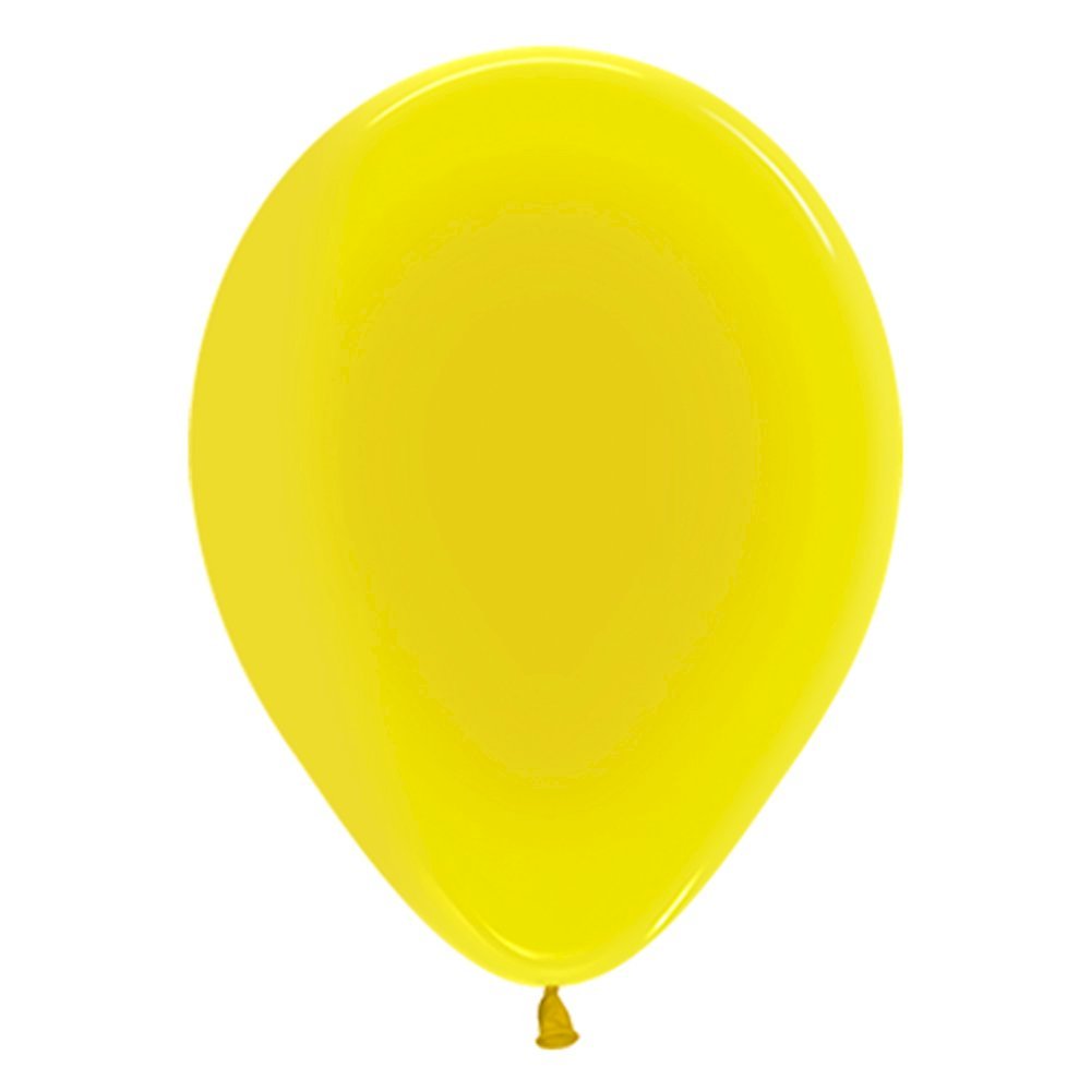 BALAO LATEX REDONDO CRISTAL SOLIDO LISO 12¨ AMARELO UND