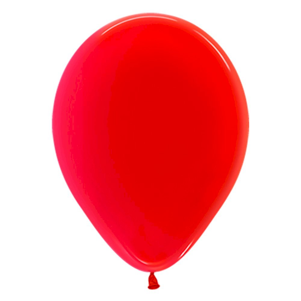 BALAO LATEX REDONDO CRISTAL SOLIDO LISO 12¨ VERMELHO UND