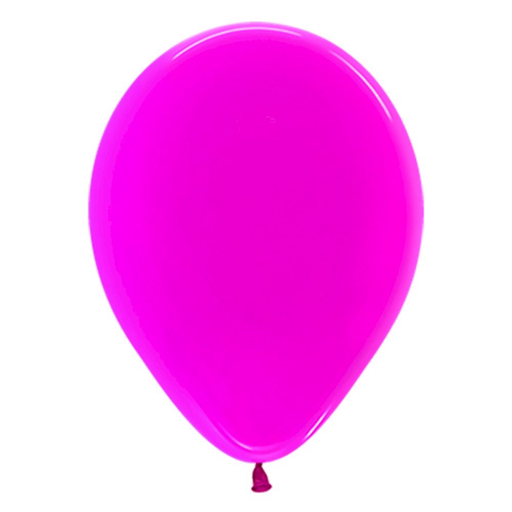 BALAO LATEX REDONDO CRISTAL SOLIDO LISO 12¨ ROSA FUCSIA UND