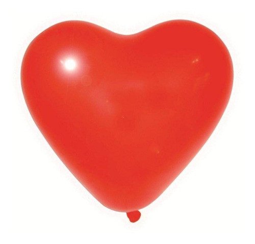 BALAO CORACAO LATEX VERMELHO 12¨ 