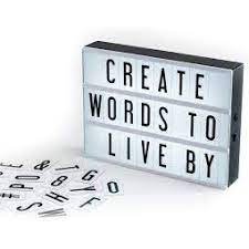 LIGHT BOX LETRAS PRETAS UND