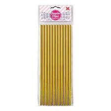 CANUDO DE PAPEL LISO DOURADO C/15    CB02002