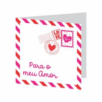 Cartão Carta de Amor 09cmx09cm 01pçs Branco