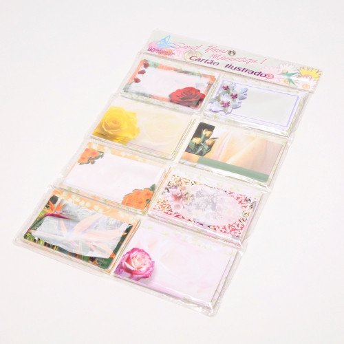 Cartão Ilustrado c/ Envelope 55mmx90mm UNIDADE Color