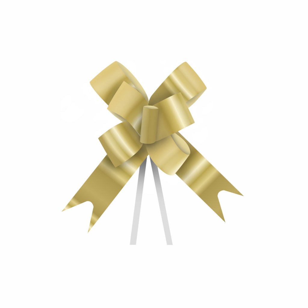 Laço Maxi Laminado 16mmx34cm 10UND Ouro