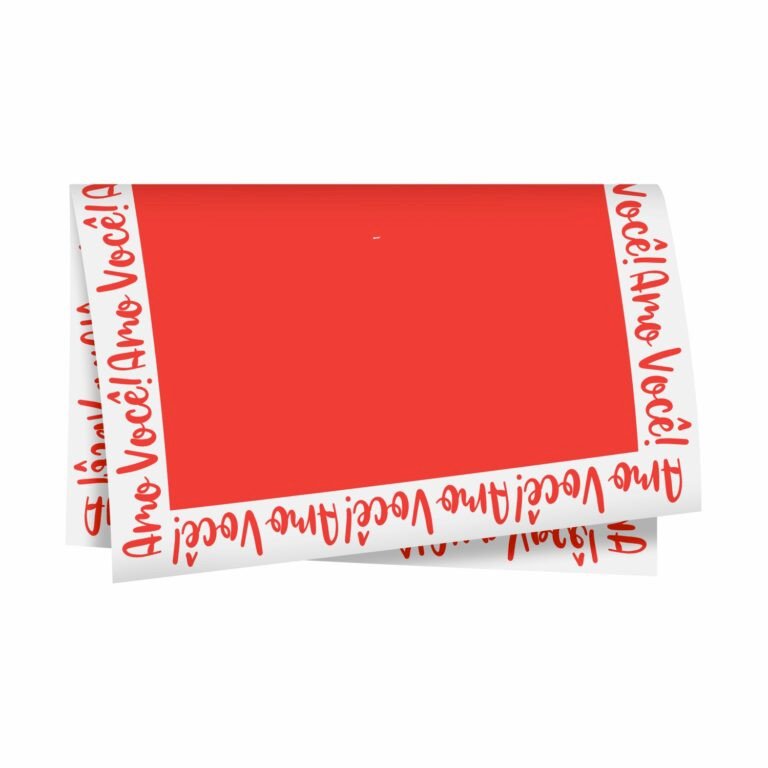 Poli 400 Amo Você 69cmx69cm FOLHA Vermelho