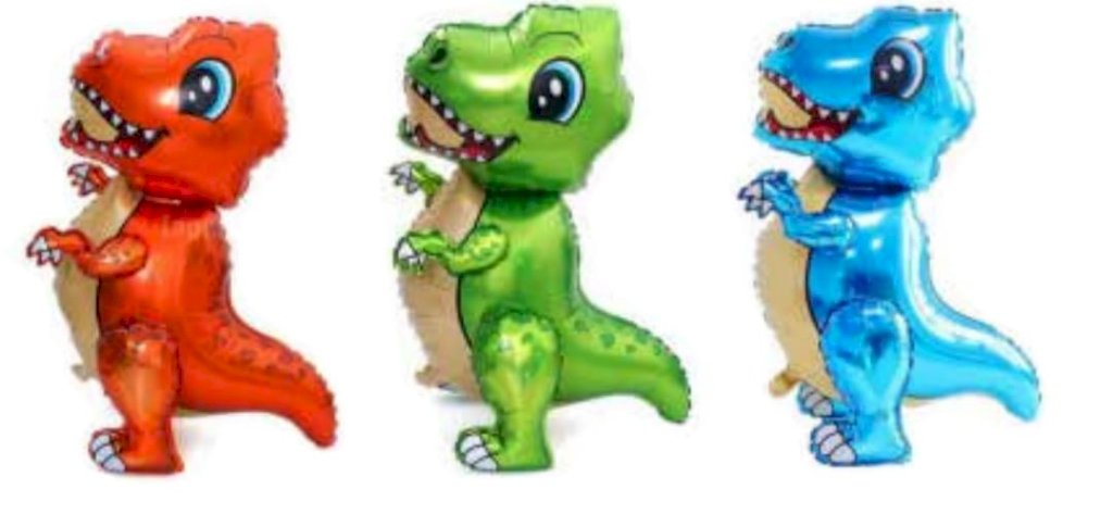 BALAO METALIZADO DINO T-REX ARTICULADO 77CM ( NAO FLUTUA)