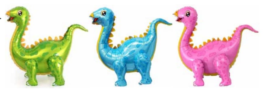 BALAO METALIZADO DINO BRONTOSSAUTO ARTICULADO 92X57CM (NAO FLUTUA)