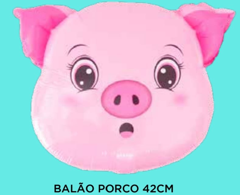 BALAO METALIZADO PORCO