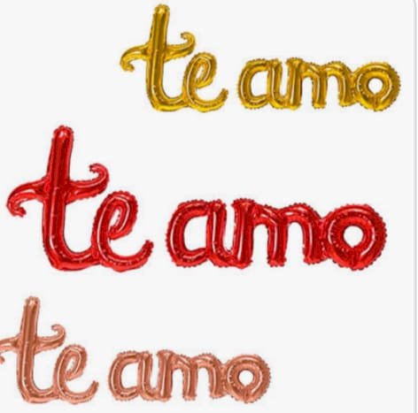 BALAO METALIZADO TE AMO (VERIFICAR COR DISPONIVEL) NAO FLUTUA MAE