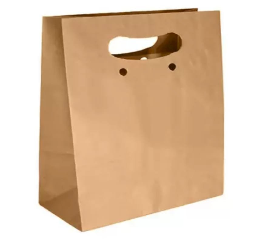 SACOLA KRAFT NATURAL BOCA DE PALHACO 23,5CM X 10CM X 31,5CM C/10