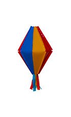 BALAO JUNINO TRADICIONAL 8 COLUNAS 14CM UND