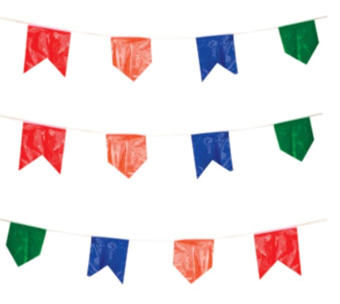 VARAL DE BANDEIRINHA DE PLASTICO 6M 