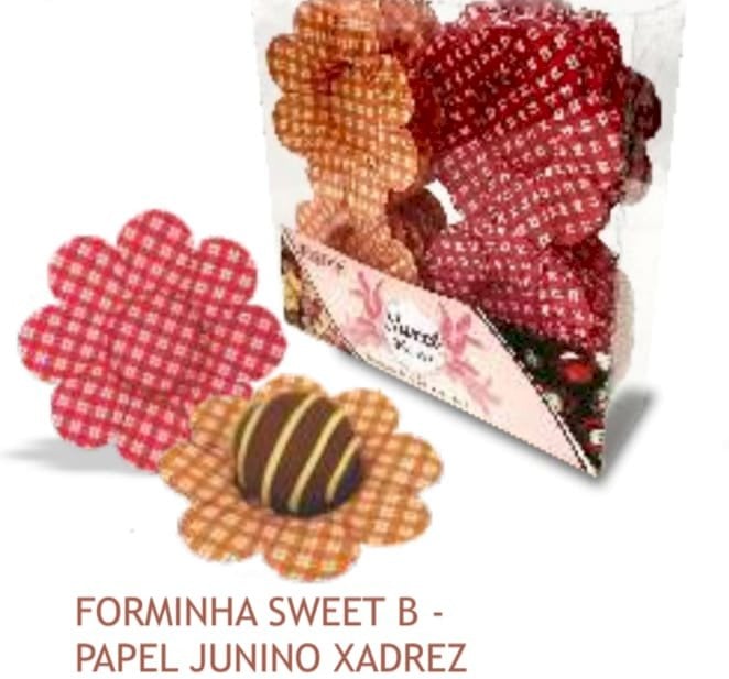 FORMINHA SWEET B  PAPEL JUNINO XADREX C/30 SAO JOAO