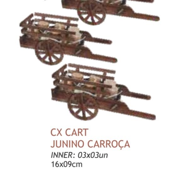 CAIXA PAPEL JUNINO CARROCA C/3 SAO JOAO