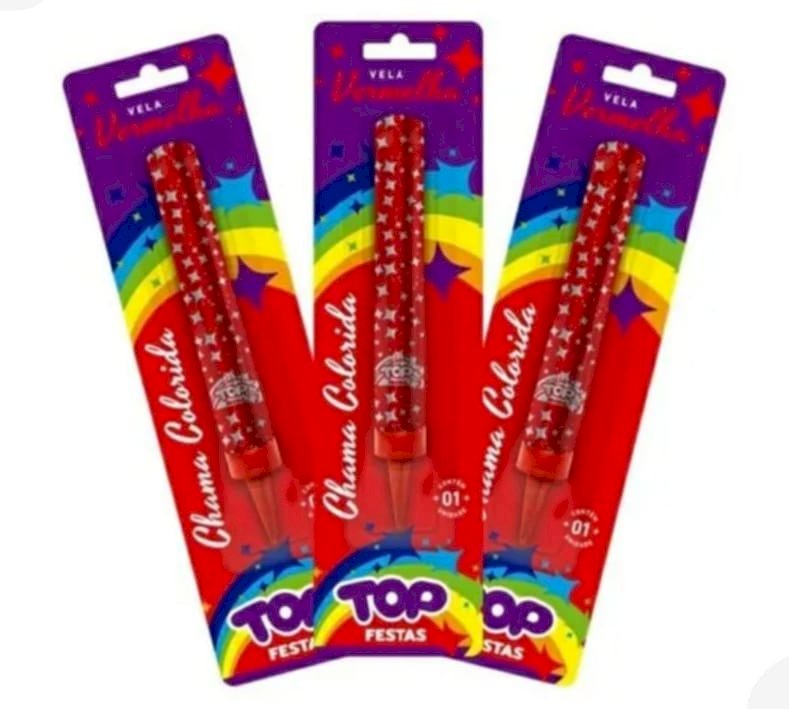 VELA TUFAO CHAMA VERMELHA UNIDADE