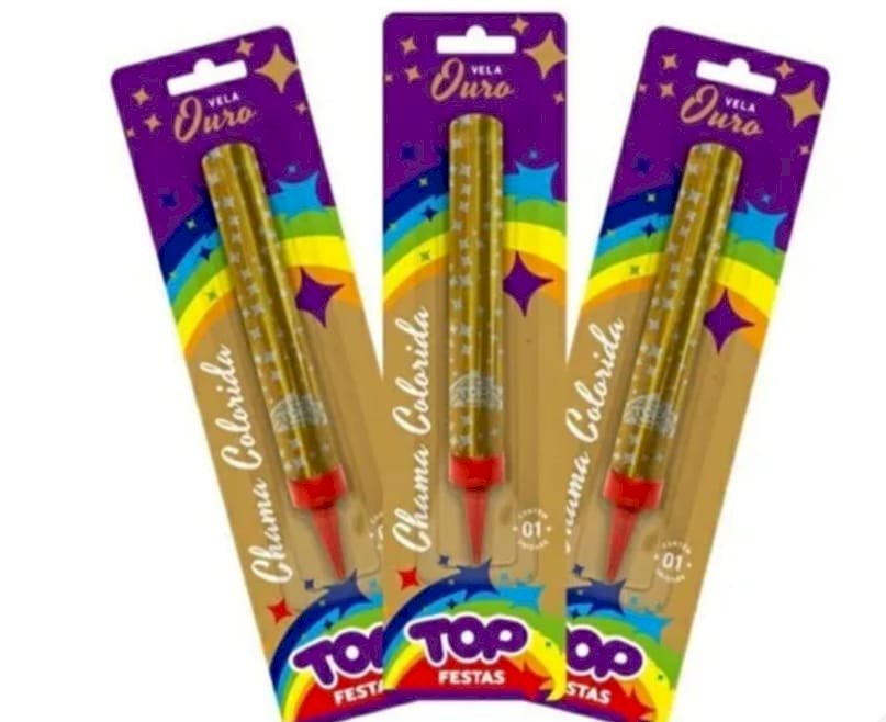 VELA TUFAO CHAMA DOURADA UNIDADE