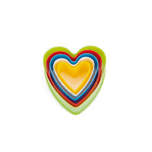 CORTADORES PLASTICO CORACAO C/5 UND