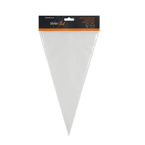 SACO MANGA DE CONFEITAR DESCARTAVEL MEDIO 35CM C/25UND