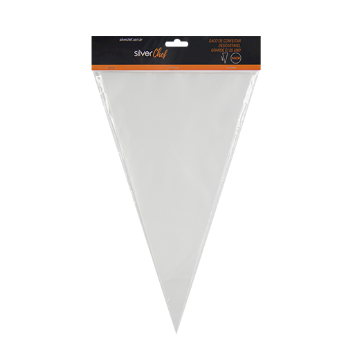 SACO MANGA DE CONFEITAR DESCARTAVEL GRANDE 40 CM/25UND