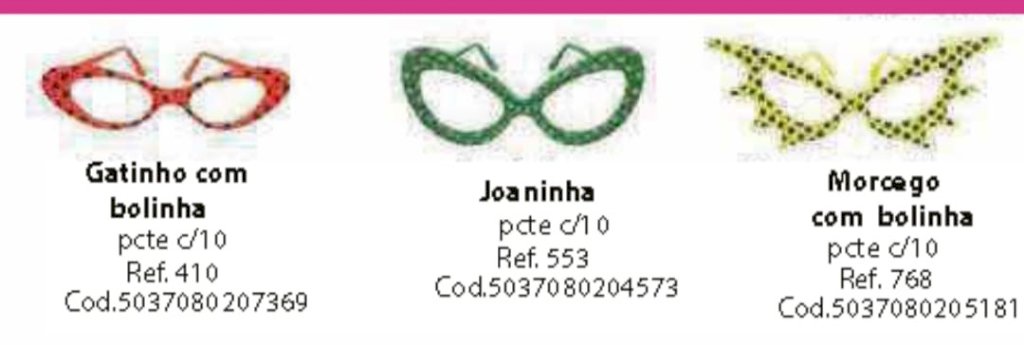 OCULOS COLORIDOS DIVERSOS BOLINHA/XADREZ C/10