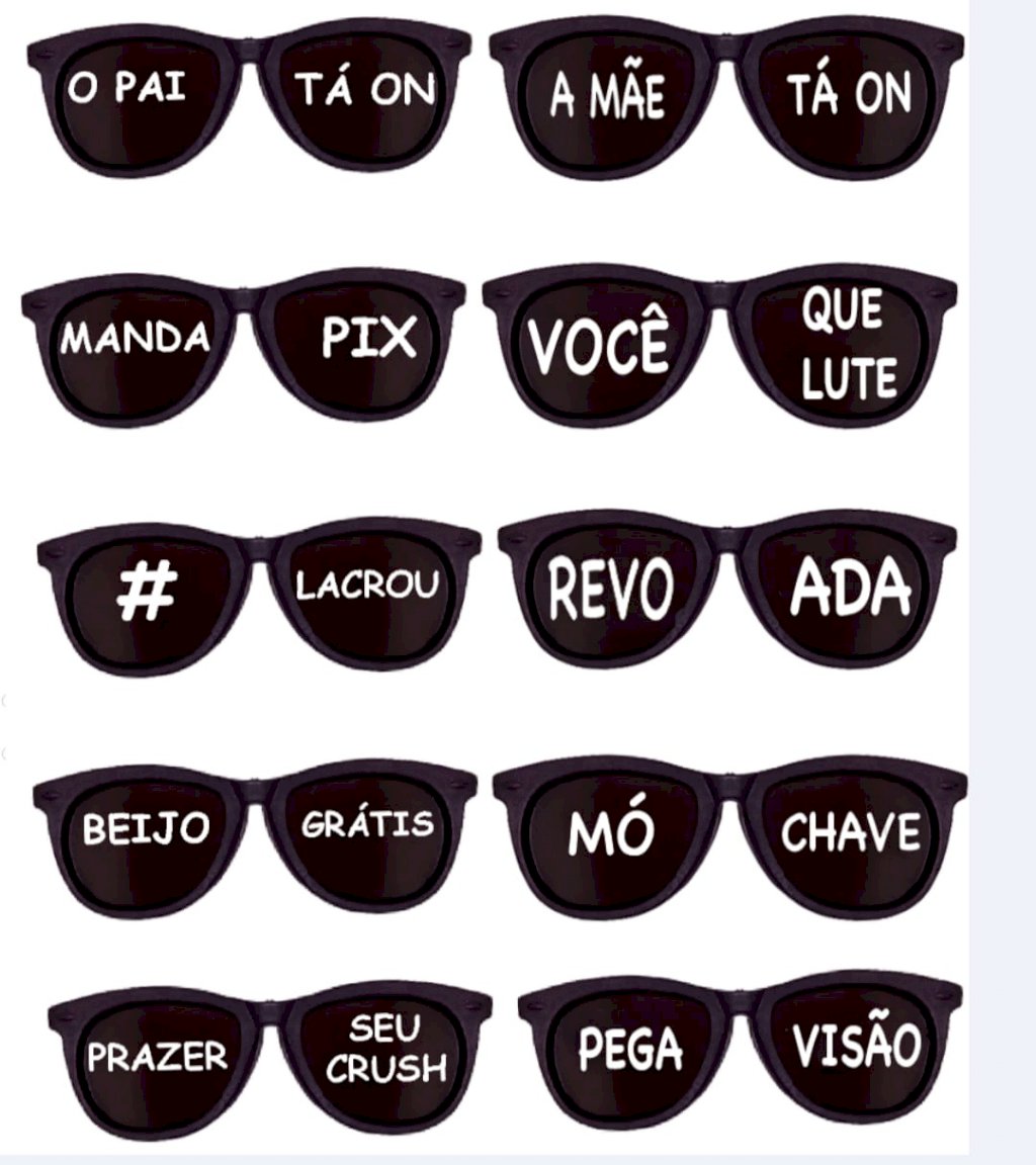 OCULOS PERSONALIZADO FRASES PRETO UND