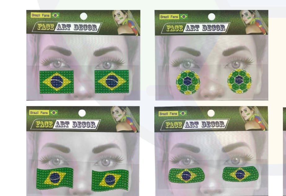 ADESIVO FACIAL TEMA BRASIL