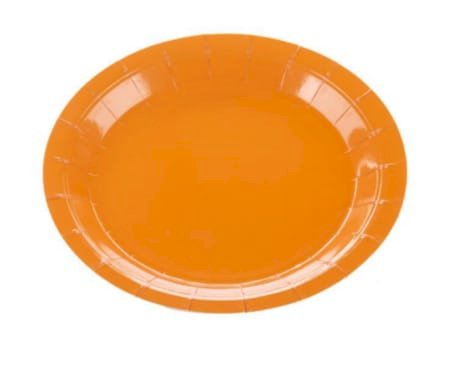 PRATO PAPEL LISO LARANJA C/10 MX027R