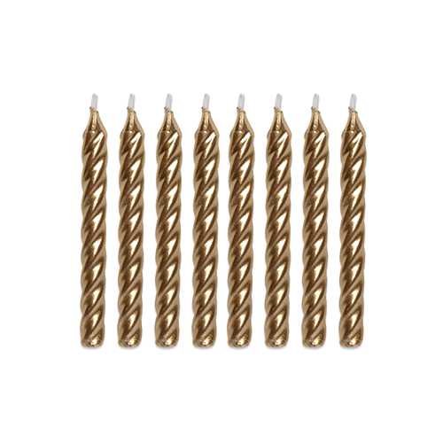 VELA ESPIRAL DOURADA METALIZADA V023