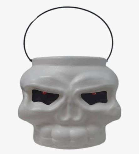 BALDE PLASTICO ESQUELETO 18CM