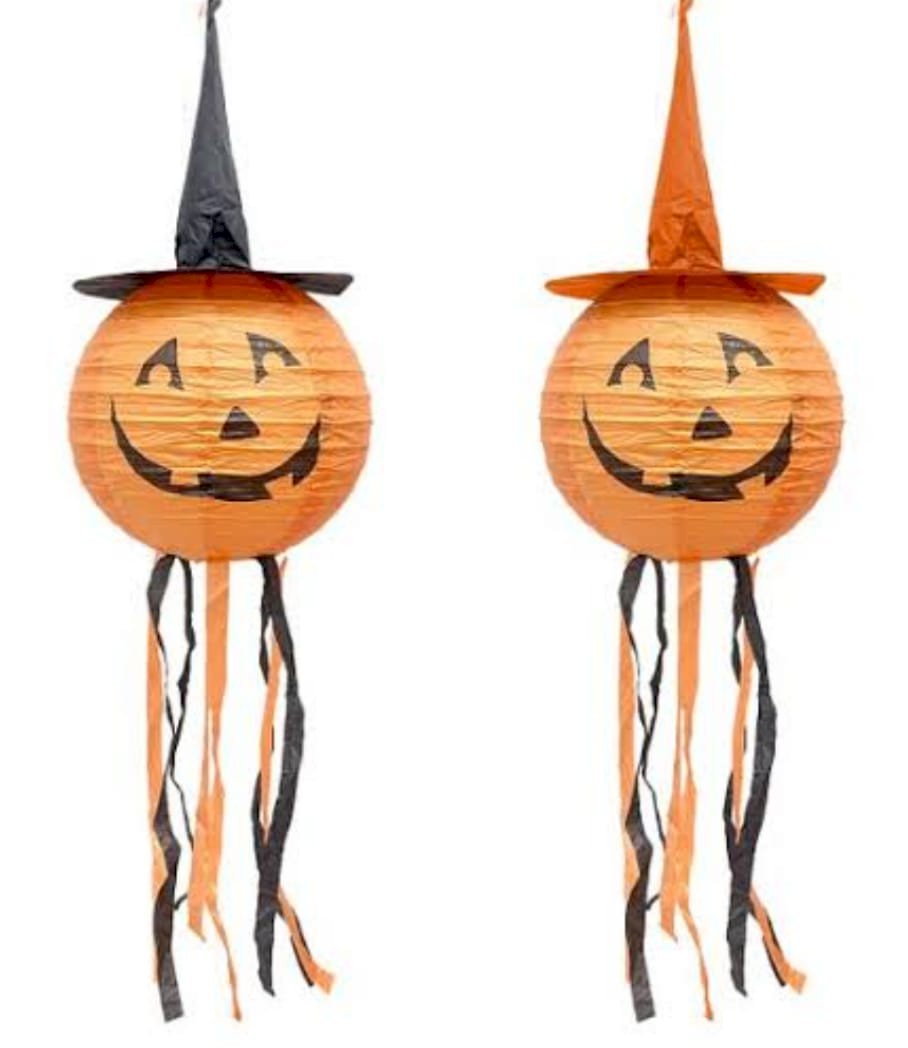 LUMINARIA HALLOWEEN C/ CHAPEU BRUXA ABOBORA