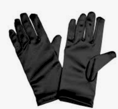 LUVA POLYESTER CURTA PRETA