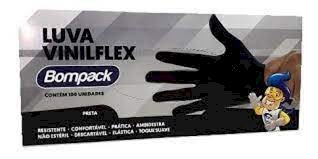 LUVA VINIFLEX SEM PO PRETA P C/100 BONPACK