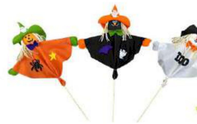 ENFEITE DECORATIVO P/ HALLOWEEN - FANTASMAS - APROX 60 CM UND