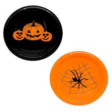PRATO PLÁSTICO HALLOWEEN MOD. 1 - APROX. 25*25 CM UND
