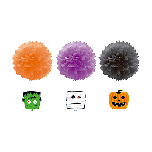 POM POM DECORATIVO HALLOWEEN C/3UND H139