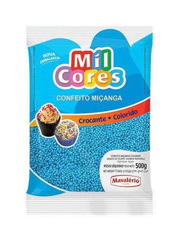 CONFEITO MIÇANGA AZUL Nº 0 MIL CORES 500G